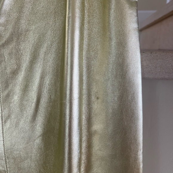 VINTAGE JILL STUART GOLD METALIC SKIRT - Picture 5 of 14